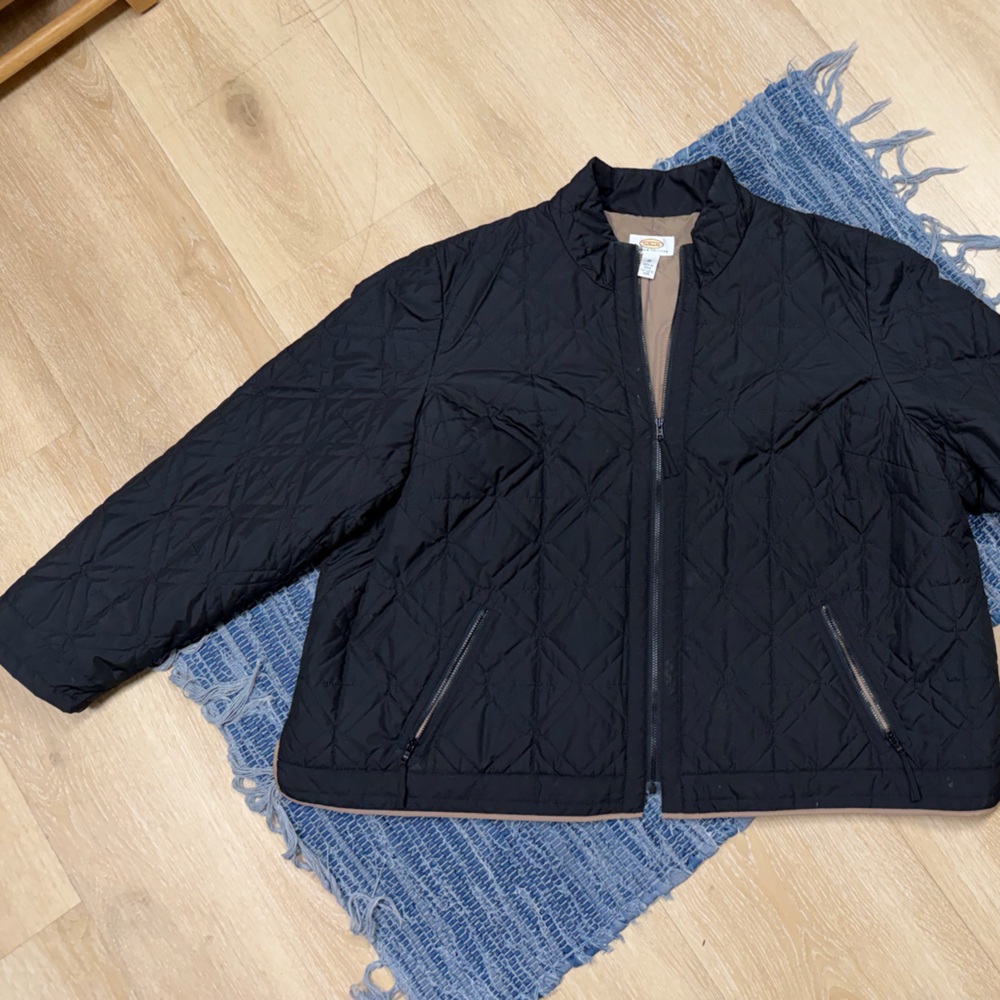 Talbots classic Casual Black Quilted Puffer Jacket plus 3X - Picture 2 of 10